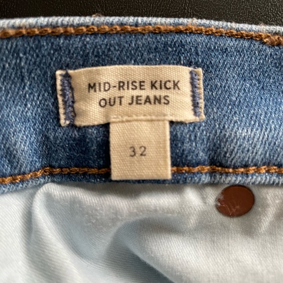 NWT Madewell Kick Out Mid Rise Blue Jeans Ankle Length Size 32 - Picture 7 of 15